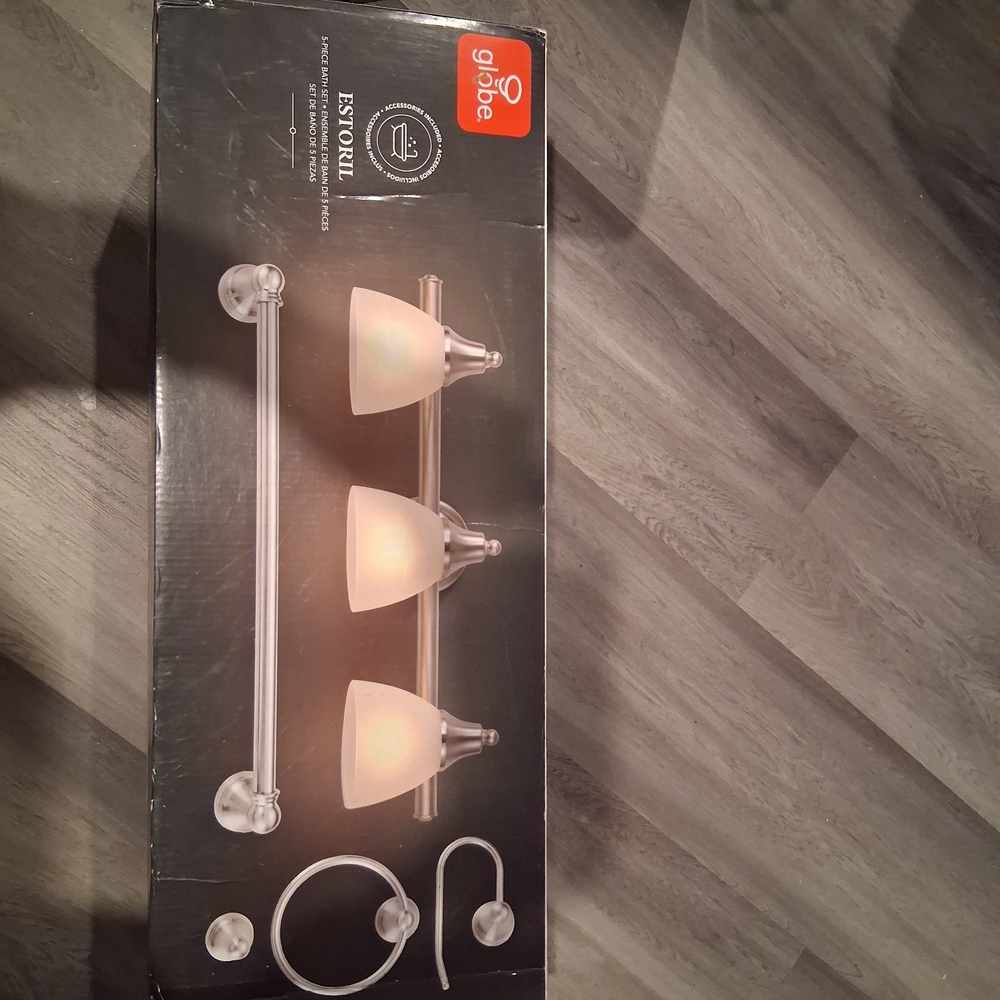 Globe Silver Vanity Light Fixture